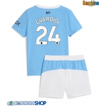 Maglie da calcio Manchester City Josko Gvardiol #24 Prima Maglia Bambino 2025-26 Manica Corta (+ Pantaloni corti)